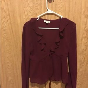 New but not tags maroon blouse